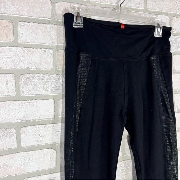 SPANX Ready to Wow Black Leggings with Snakeskin Print on Sides Size L - Picture 7 of 12